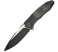 WE Manico in Titanio Nero con Intarsio in Fibra di Carbonio Frantumata Nero Stonewashed Bohl