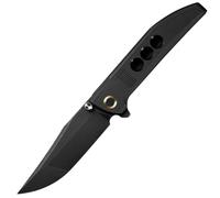 WE Manico Integrale in Titanio Nero Con Buchi Neri Black Stonewashed Bohler M390