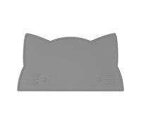 We may be - Tovaglietta in silicone per neonati e bambini, motivo gatto grigio (senza BPA e lavabile in lavastoviglie)