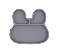 We Might Be Tiny - Piatto in silicone a forma di coniglietto, colore: grigio