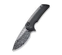 WE Mini Malice Manico in Titanio Nero Lama in Damasteel Heimskringla WE054BL-DS1