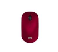 WE Mouse senza fili ottico Nano Dongle USB - Connessione 2.4 GHz - 1200 DPI, tocco morbido, batteria AA inclusa, colore rosso