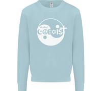 We Must Coesistono World Amore Pace Religion Hippy Uomo Felpa Maglione