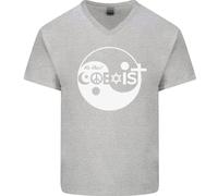 We Must Coesistono World Amore Pace Religion Hippy Uomo V-Neck Cotone T-Shirt
