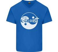 We Must Coesistono World Amore Pace Religion Hippy Uomo V-Neck T-Shirt