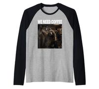 We Need Coffee Macchina da caffè Amante degli Animali Maglia con Maniche Raglan