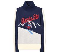 We Norwegians - Women's AfterSki Sweater - Pullover in lana merino XL blu/bianco