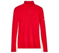We Norwegians - Women's Voss 1/4-Zip - Pullover in lana merino L rosso