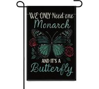 We Only Need One Monarch Butterfly Yard Flags Decor, Garden Flags Tapestry Double Sided Decor Holiday Deco
