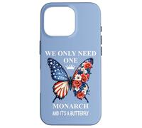 We Only Need One Monarch & It's a Butterfly Floral No Kings Custodia per iPhone 16 Pro