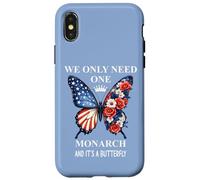 We Only Need One Monarch & It's a Butterfly Floral No Kings Custodia per iPhone X/XS
