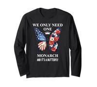 We Only Need One Monarch & It's a Butterfly Floral No Kings Maglia a Manica