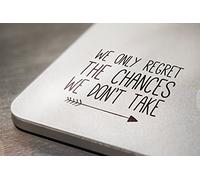 We Only Regret The Chances We Don't Take Laptop Tablet Notebook Car Vinyl Decal Sticker - Black