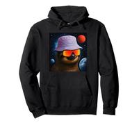 We Out Here, Cool Lazy Sloth Illustration Graphic Designs Felpa con Cappuccio