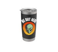 We Out Here - UFO divertente rapimento alieno - Gli alieni sono reali Bicchiere termico in acciaio inox doppia parete