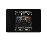 We Owe Illegals Nothing We Owe Our Veterans Everything Tappeto D'Ingresso Interno Resistente Tapis D'Entrée Zerbino D'Ingresso Per Interni Per Ingresso Scale Corridoio 40x60Cm