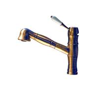 we point Rubinetto Miscelatore da Cucina Finitura Ottone Antico E Ceramica H.20,5x23 Cm