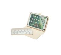 WE Pop - Custodia per tablet + tastiera Bluetooth, universale, 9-11", compatibile con Android/iOS/Windows, colore: Beige