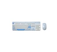 WE Pop Pack tastiera + mouse senza fili: colore blu, connessione 2,4 GHz, con tastierino numerico, batterie incluse