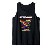 We Pride At Dawn, Supporto per la Bandiera LGBTQ con Aquila e Arcobaleno Canotta