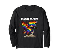 We Pride At Dawn, Supporto per la Bandiera LGBTQ con Aquila e Arcobaleno Maglia a Manica
