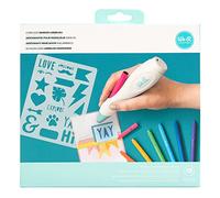 We R Makers Airbrush - Aerografo per Modellismo Senza Fili - Incl. 12 Pennarelli, Stencil e Caricatore USB - per Stencil, Calligrafia, Creazione di Biglietti, Scrapbooking e Lavori di Carta