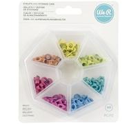 We R Memory Keepers 0633356603849 We R Eyelets 140/Pkg-Bright W/Storage Case, Carta, Bianco, 10.2 x 10.2 x 2 cm