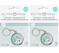 We R Memory Keepers AMERICAN CRAFTS/WR Button press 3 portachiavi 37mm (Confezione da 2)