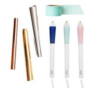 We R Memory Keepers 661095 One Foil Quill Freestyle, Kit di Base con 3 Penne, 3 Rotoli di Lamina e Nastro Washi per la Creazione di Biglietti, Scrapbooking e Bullet Journal, Rame, diverse