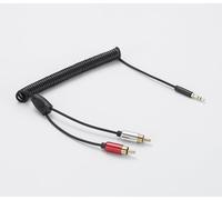 WE RCA Jack Cavo audio stereo da 3,5 mm a 2 RCA maschio a spirale compatibile con TV PC Smartphone Ampli HiFi Sound Bar Home Cinema Car Stereo Speaker 1M - Nouvo