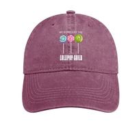 We Represent The Lollipop - Berretto da baseball per uomo e donna, regolabile, in denim, cappello da camionista, Rosso vino, Taglia unica
