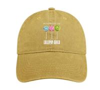 We Represent The Lollipop - Berretto da baseball per uomo e donna, regolabile, in denim, cappello da camionista, Stile color sabbia, Taglia unica