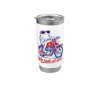 We Ride At Dawn Frog Moto Divertente Bicchiere termico in acciaio inox doppia parete