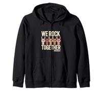 We Rock Together #BeGreat unità Diversità Felpa con Cappuccio