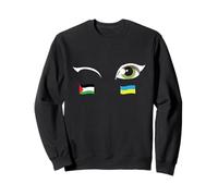 We Stand With Ucraina Palestina Bandiera Ucraina Eye Watch Felpa