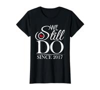 We Still Do Since 2017 Couple Idea 9th Wedding Anniversary Maglietta con Stampa Grafica Economica