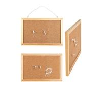 WE-STOCK Bacheca in Sughero con Cornice in Legno - 20x30cm - Perfetta per Ufficio, Casa e Scuola