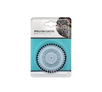 WE-STOCK® Set 40 pezzi, spilli da cucito con perla nera per cucito, lavori di sartoria o merceria - Diametro perla 4mm, lunghezza spillo 30mm
