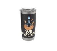 We Survived The Launch Rocket Nido Piume T-Shirt Bicchiere termico in acciaio inox doppia parete