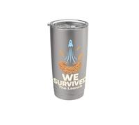 We Survived The Launch Rocket Nido Piume T-Shirt Bicchiere termico in acciaio inox doppia parete