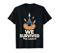 We Survived The Launch Rocket Nido Piume T-Shirt Maglietta