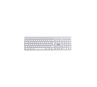 WE Tastiera senza fili Bluetooth MacOS Doppia connessione Bluetooth Batteria ricaricabile integrata Aspetto Alu, Bianco argento