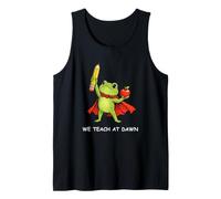 We Teach at Dawn Funny Teacher Frog Back to School Men Women Canotta