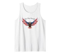 We The People Bald Eagle con Bandiera Americana patriottica Canotta