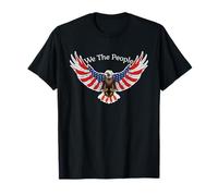 We The People Bald Eagle con Bandiera Americana patriottica Maglietta