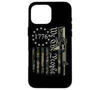 We The People - Divertente bandiera USA mimetica AR15 militare Pro Gun Custodia per iPhone 16 Pro Max