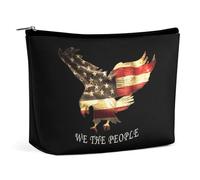 We The People Flying Eagle Borsa per cosmetici Borsa per il trucco portatile da viaggio Borsa per articoli da toeletta di grande capacità Borse per riporre le donne-3