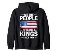 We The People Rejecting Kings Since 1776 Bandiera Americana Felpa con Cappuccio