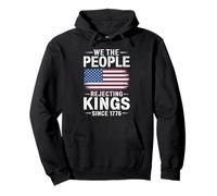 We The People Rejecting Kings Since 1776 Bandiera Americana Felpa con Cappuccio