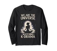 We Universe Watching K-Drama Meditating Fan Maglia a Manica